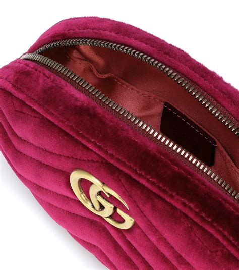 gucci bag purple velvet|gucci marmont belt bag velvet.